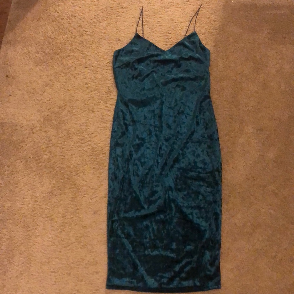 Emerald Green Velvet dress